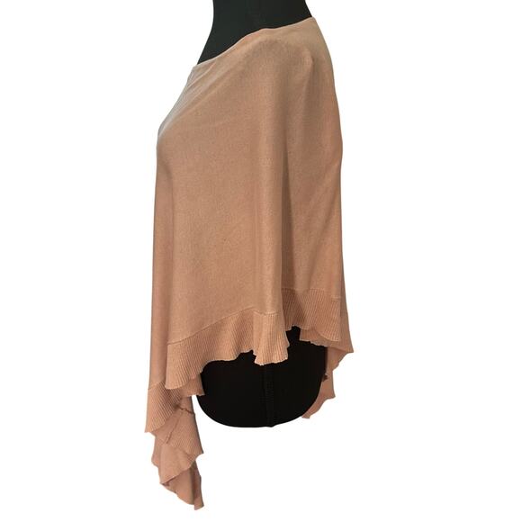 BCBG MaxAzria - Silk Baby Pink Ruffle Poncho - OS - Picture 2 of 7